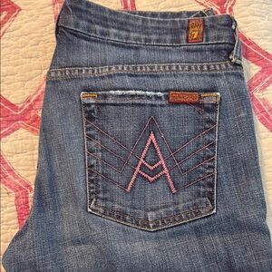7 For All Mankind Women's Blue Jeans “A” Pocket